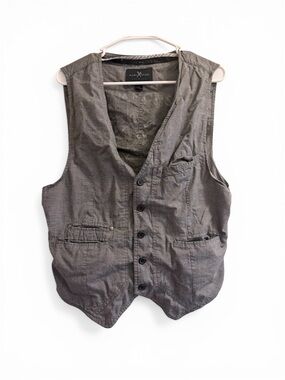 Marc Ecko Men's Charcoal Button-Up Vest